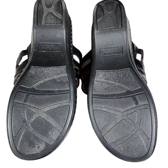 Natural Soul All Thru Comfort Women's Black Thong Embellished Sandals Size 9.5 - Picture 4 of 11